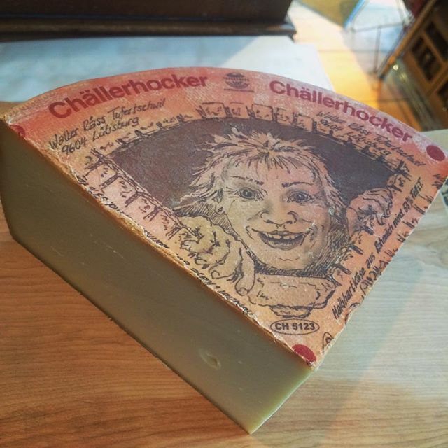 challerhocker alpine cheese boy label